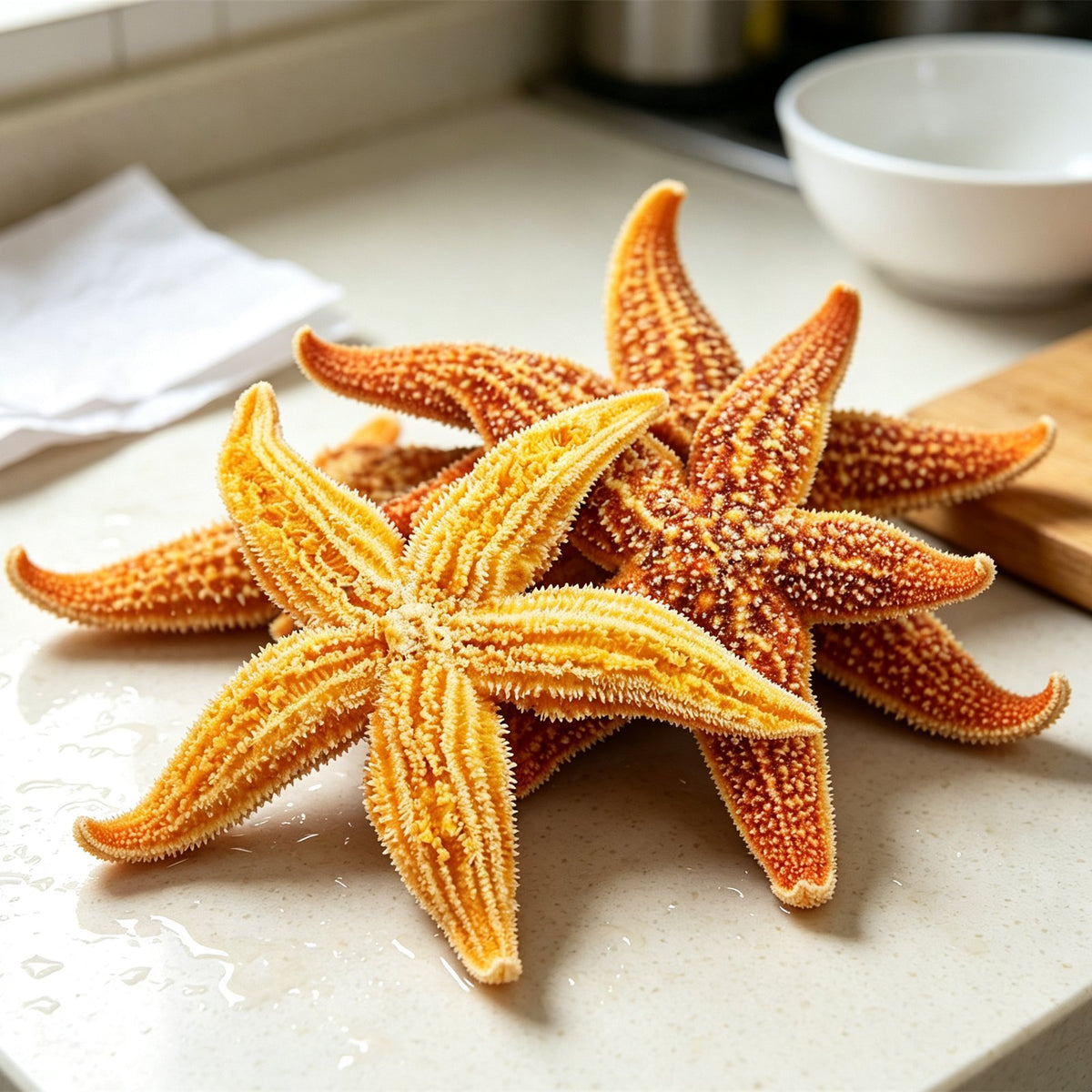 Fresh Whole Golden Five-Arm Starfish
